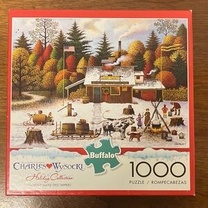 🧩Complete🧩 Charles Wysocki “Vermont Maple Tree Tappers” puzzle - 1000 pieces
